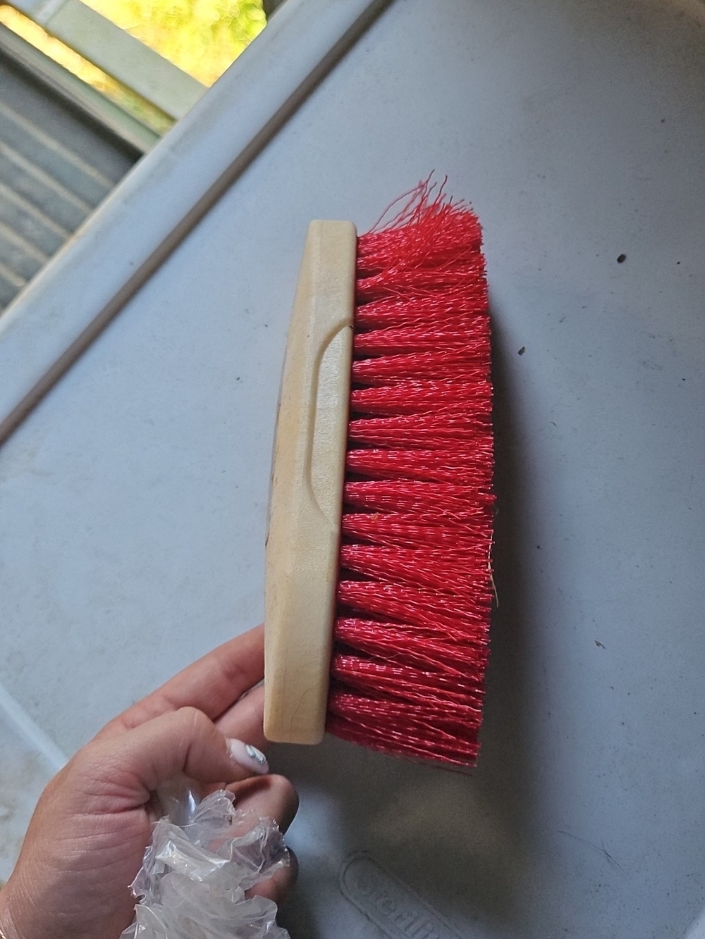 Red Bristle Hand Horse Brush